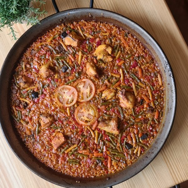 paella pollo